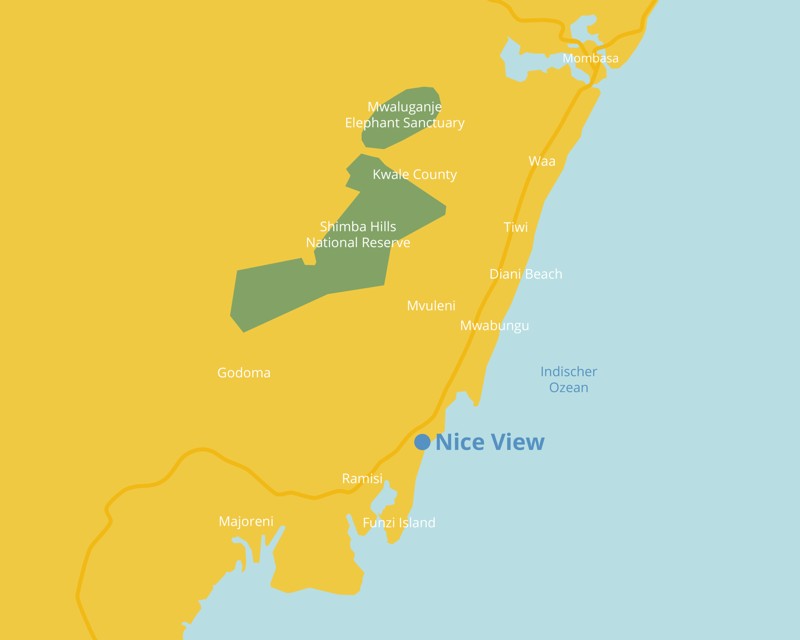 Landkarte Nice View Msambweni Landkarte Nice View Msambweni